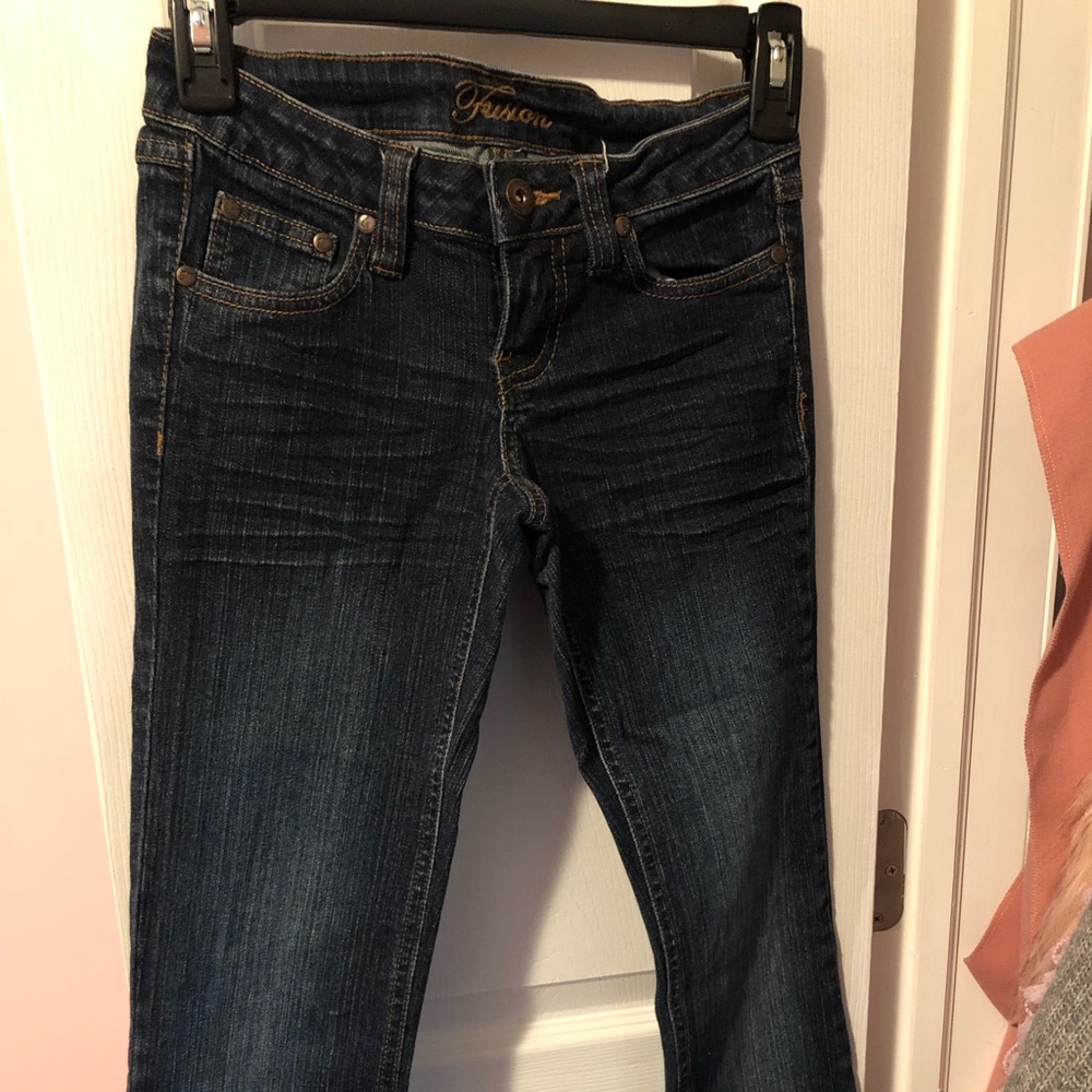 Bootcut denim jeans dark wash